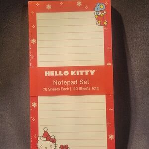 Hello Kitty Red and White Notepad Set